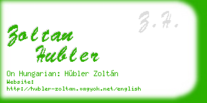 zoltan hubler business card